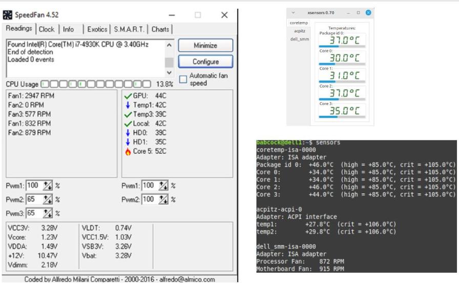 Monitoring Temperatures with SpeedFan, Xsensors and lm-sensors